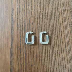 Silver Square Earrings
